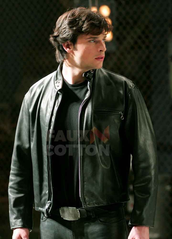 Smallville Tom Welling Black Leather Jacket